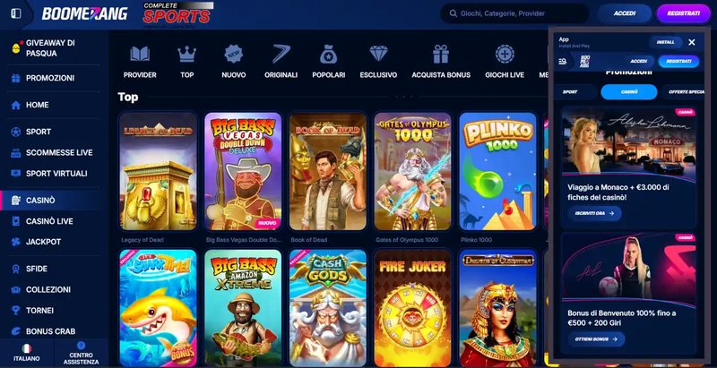 Boomerang casino bonus v Slovenia